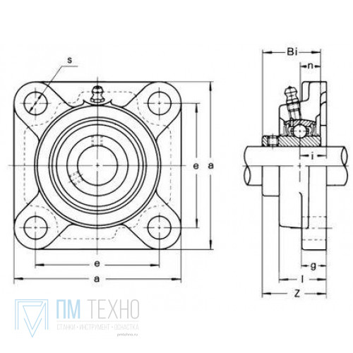 Фланцевый корпус подшипника чертеж